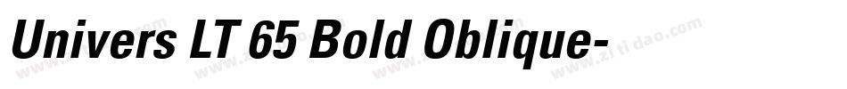 Univers LT 65 Bold Oblique字体转换